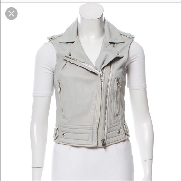 Iro Suga Lamb leather leather moto vest - Picture 3 of 10